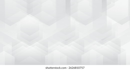 Tecnologia abstrata modelo branco com design hexagonal com plano de fundo de arte de linha. Decorar para anúncio, cartaz, design de modelo, arte, apresentação. ilustração vetor eps10