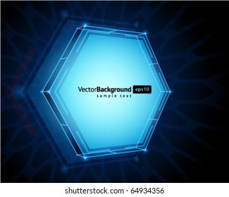 Abstract technology wire hexagonal vector background
