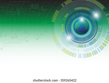 Abstract technology world background vector 