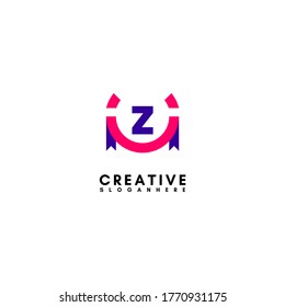 abstract technology Z logo letter simple design concept