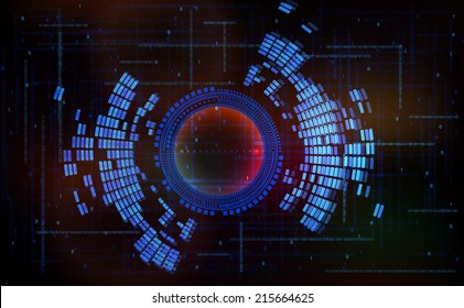 Abstract technology-style vector background-code zero one in cyberspace.