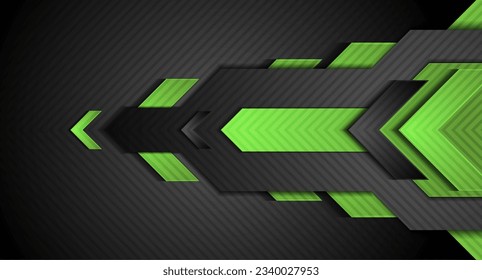 Las flechas de la tecnología abstracta son de fondo geométrico. Diseño de vectores
