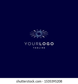 abstract techology eye iris logo vector design. eps10