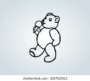 abstract teddy bear for illustration