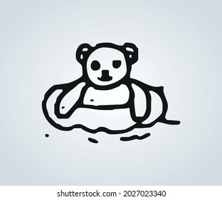 abstract teddy bear for illustration