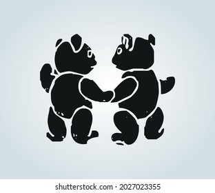 oso de peluche abstracto para ilustración