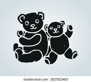 abstract teddy bear for illustration