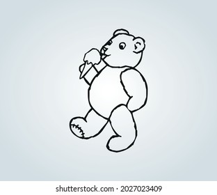 abstrakter Teddybär zur Illustration
