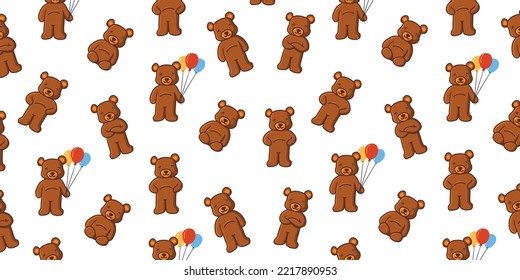 Abstract teddy bear pattern background design