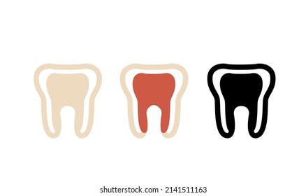 abstract Teeth Logo; Modern, unique, simple and techie lettermark tooth logo for dentist, orthodontics and toothpaste brand. Conveys sleek, cool, stylish and professional services.