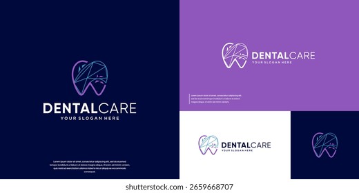 Abstract teeth with pixel fragments, modern digital health symbols, doctors, vector graphic templates.
