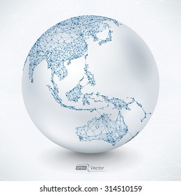 Abstract Telecommunication Earth Map - Asia, Indonesia, Oceania, Australia
Communication concept - EPS10 vector design