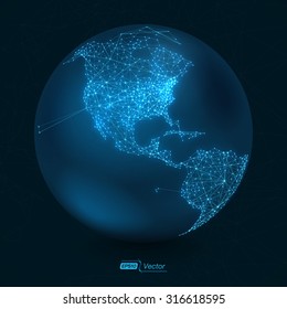 Abstract Telecommunication Earth Map - North America |
Communication concept - EPS10 vector design