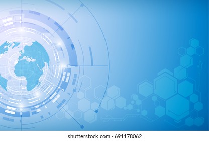 abstract telecommunication technology innovation design concept vector background