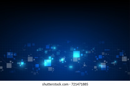 Abstract Telecommunications Technology Digital Pattern Background