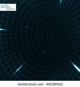 Abstract teleportation futuristic illustration, creative dynamic element, vector eps10