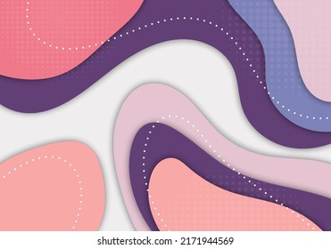 Abstract template artwork design of colorful decorative. Overlapping with minimal halftone circle background. Vector