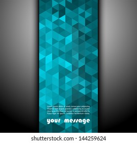 Abstract template background with blue triangle shapes