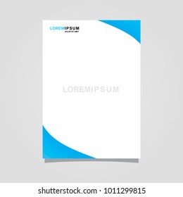 abstract template background blue and white color set, suitable for flyers, letterhead, brochure and magazine.modern design. vector illustration