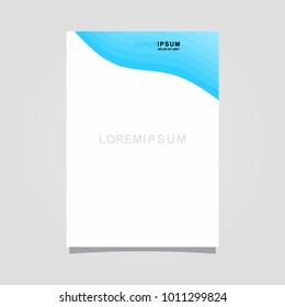 abstract template background blue and white color set, suitable for flyers, letterhead, brochure and magazine.modern design. vector illustration