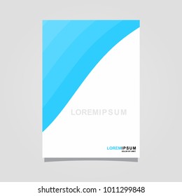abstract template background blue and white color set, suitable for flyers, letterhead, brochure and magazine.modern design. vector illustration