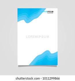abstract template background blue and white color set, suitable for flyers, letterhead, brochure and magazine.modern design. vector illustration