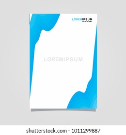 abstract template background blue and white color set, suitable for flyers, letterhead, brochure and magazine.modern design. vector illustration