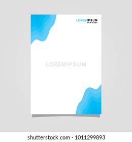 abstract template background blue and white color set, suitable for flyers, letterhead, brochure and magazine.modern design. vector illustration