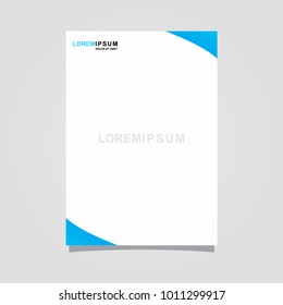 abstract template background blue and white color set, suitable for flyers, letterhead, brochure and magazine.modern design. vector illustration