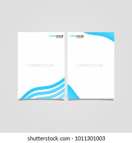 abstract template background blue and white color set, suitable for flyers, letterhead, brochure and magazine.modern design. vector illustration