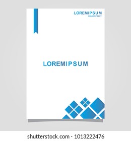 abstract template background blue and white color set, suitable for flyers, letterhead, brochure and magazine.modern design. vector illustration