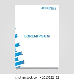 abstract template background blue and white color set, suitable for flyers, letterhead, brochure and magazine.modern design. vector illustration