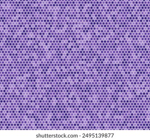 Abstract template background. Bold rounded hexagons mosaic pattern with inner solid cells. Purple color tones. Small hexagon geometric shapes. Seamless pattern. Tileable vector illustration.