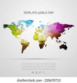 Abstract template background with color map