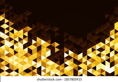 Abstract template background with gold triangle shapes.