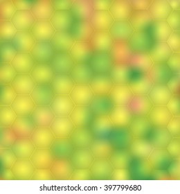 Abstract template background with honeycomb shapes. Spring vector Illustration.