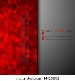 Abstract template background with red  triangle shapes