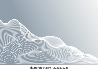 Abstrakter Vorlagenhintergrund mit transparenter Welle für Broschürendesign