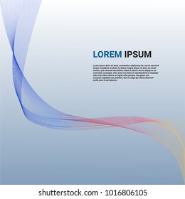 Abstract template background with wave design. Science or technology design.