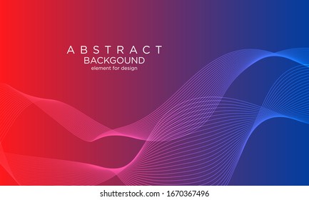 Abstract template background with wave design. Digital frequency track equalizer. Stylized line art background. Colorful shiny wave with lines created using blend tool. Vector Illustration