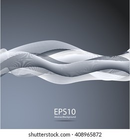 Abstract template background with wave design.