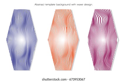 Abstract template background with wave design.