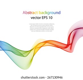 Abstract template background with wave lines 