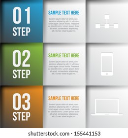 Abstract template banner for business design, infographics, reports, progress, number options, diagram, step presentation, websites or workflow layout. Modern and clean style
