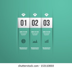 Abstract template banner with cut paper for business design, infographics, reports, progress, number options, diagram, step presentation, websites or workflow layout. Modern and clean style