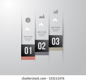 Abstract template banner with cut paper for business design, infographics, reports, progress, number options, diagram, step presentation, websites or workflow layout. Modern and clean style