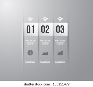 Abstract template banner with cut paper for business design, infographics, reports, progress, number options, diagram, step presentation, websites or workflow layout. Modern and clean style