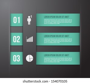 Abstract template banner with cut paper for business design, infographics, reports, progress, number options, diagram, step presentation, websites or workflow layout. Modern and clean style