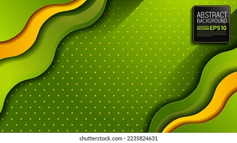 abstract template banner, gradient green color background, liquid curve shape, art design for illustration 3840 x 2160 monitor size for webside template.