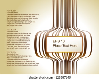 Abstract template with bar code frame